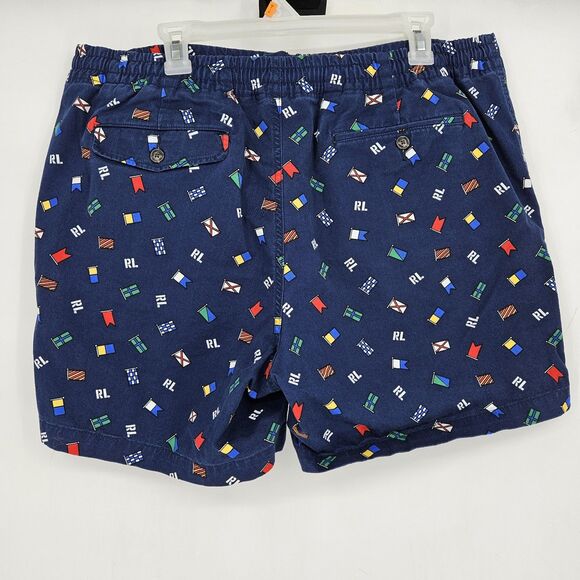 Polo Ralph Lauren‎ Shorts Mens XXL Prepster Flag All Over Print Stretch Classic - Picture 8 of 13